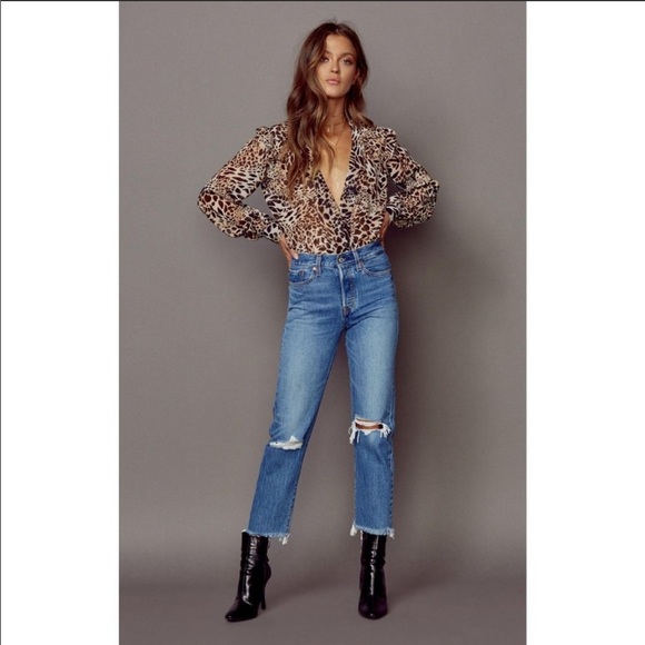 πHPπBlue Life Fina Animal Print Crop Top- NWOT - Picture 5 of 12